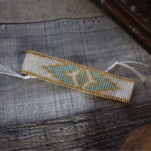 Beaded Aztec Bracelet with Geometric Design